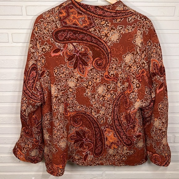 Zara Moroccan Inspired Paisley Printed Quilted Kimono , Women’s Size Medium - Picture 4 of 7